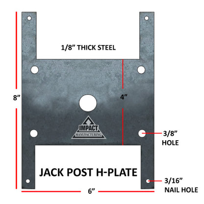 DIY 3 inch 11 Gauge Jack Post Adjuster with H Plate